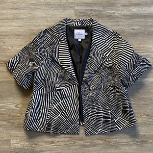 Chaus black and white blazer
